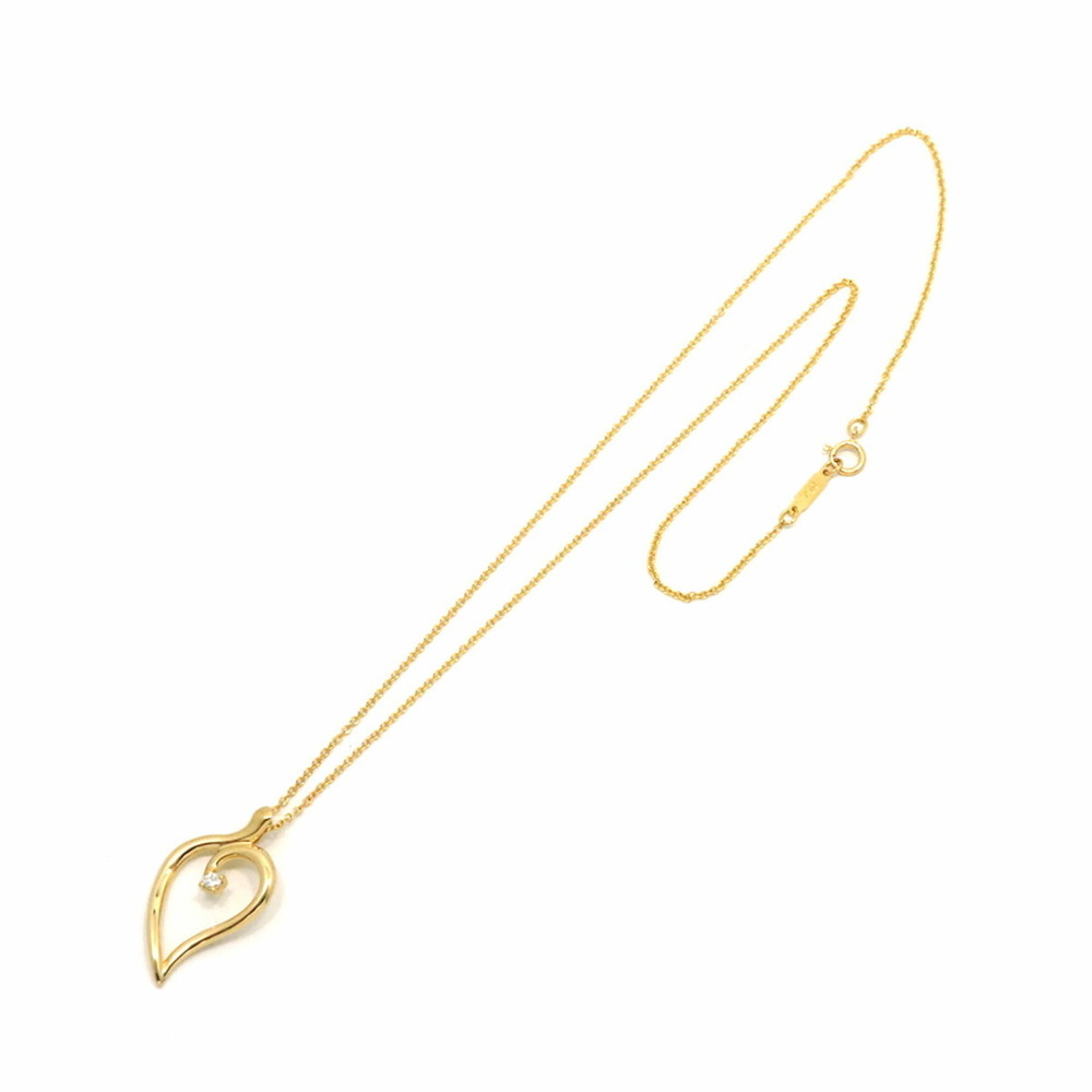 TIFFANY&Co. Reef Heart Diamond Necklace 40cm K18 YG Yellow Gold 750 - Picture 2 of 8